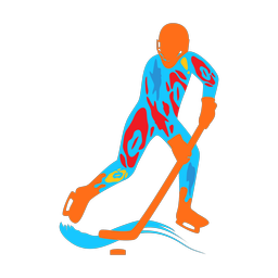 Ice Hockey Player - Male | Splash | Colorful | v1