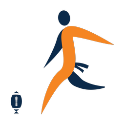 Flag Football Kicker - Male | Motion | 2 Colored | v1