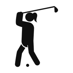 Golf - Female | Round | Silhouette | v5