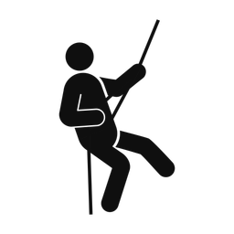 Mountain Climbing - Male | Round | Silhouette | v1