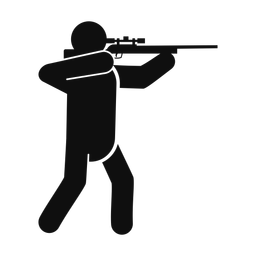 Hunting - Male | Round | Silhouette | v1