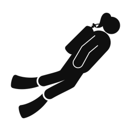 Scuba Diving - Female | Round | Silhouette | v1