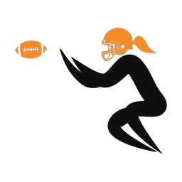 American Football Lineman - Female | Motion | 2 Colored | v1