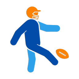 American Football Punter - Male | Round | 3 Colored | v2