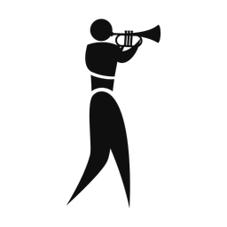 Marching Trumpet Player - Male | Motion | Silhouette | v1