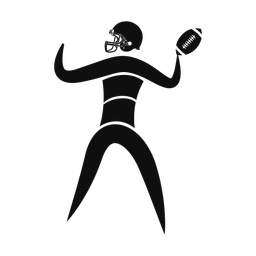 American Football Quarterback - Male | Motion | Silhouette | v2