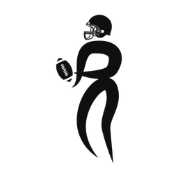 American Football Receiver - Male | Motion | Silhouette | v1