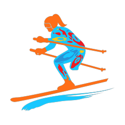 Para Downhill Skiing - Female | Splash | Colorful | v1
