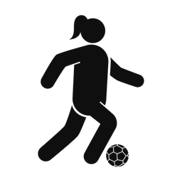 Soccer Player - Female | Round | Silhouette | v1