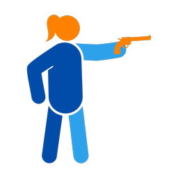 Pistol Shooting - Female | Round | 3 Colored | v1