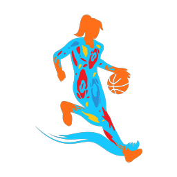 Basketball - Female | Splash | Colorful | v8