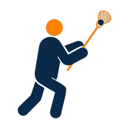 Lacrosse Player - Male | Round | 2 Colored | v2