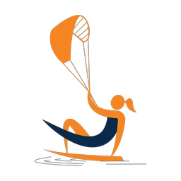 Kitesurfing - Female | Motion | 2 Colored | v1