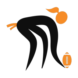 Flag Football Lineman - Female | Motion | 2 Colored | v1