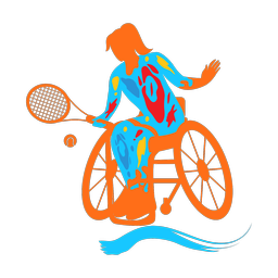 Wheelchair Tennis - Female | Splash | Colorful | v1