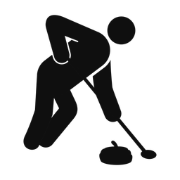 Curling - Male | Round | Silhouette | v1