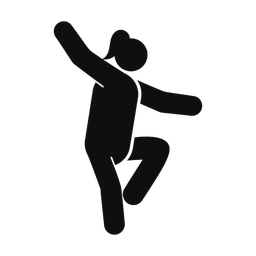 Dancing - Female | Round | Silhouette | v3