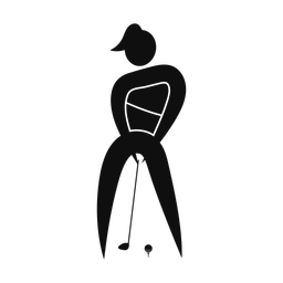 Golf - Female | Motion | Silhouette | v4