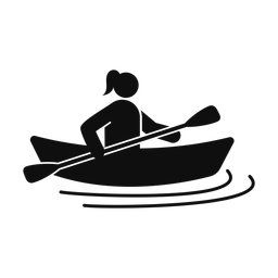 Canoeing - Female | Round | Silhouette | v1
