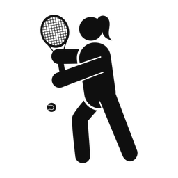 Tennis - Female | Round | Silhouette | v4