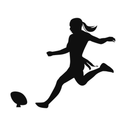 Flag Football Kicker - Female | Classic | Silhouette | v1