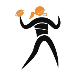 American Football Quarterback - Female | Motion | 2 Colored | v1