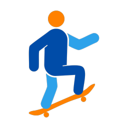 Skateboarding - Male | Round | 3 Colored | v1
