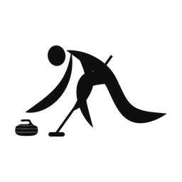 Curling - Male | Motion | Silhouette | v2