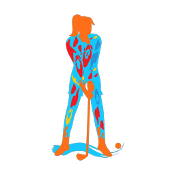 Golf - Female | Splash | Colorful | v2