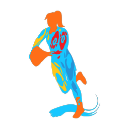 Rugby - Female | Splash | Colorful | v1