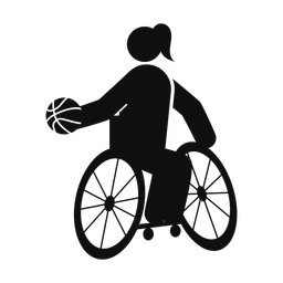 Wheelchair Basketball - Female | Round | Silhouette | v1