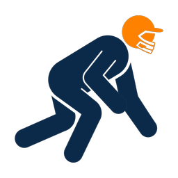 American Football Lineman - Male | Round | 2 Colored | v1