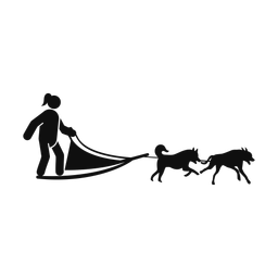 Sled Dog Racing - Female | Round | Silhouette | v1