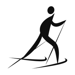 Cross Country Skiing - Male | Motion | Silhouette | v1