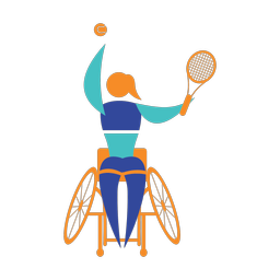 Wheelchair Tennis - Female | Motion | 3 Colored | v1