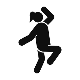 Break Dancing - Female | Round | Silhouette | v1