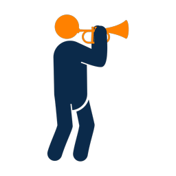 Marching Trumpet Player - Male | Round | 2 Colored | v1