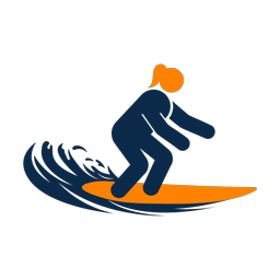 Surfing - Female | Round | 2 Colored | v2