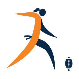 Flag Football Kicker - Female | Motion | 2 Colored | v1