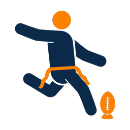 Flag Football Kicker - Male | Round | 2 Colored | v1