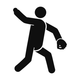 Baseball Pitcher - Male | Round | Silhouette | v2