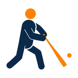 Baseball Batter - Male | Round | 2 Colored | v3
