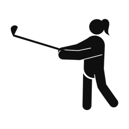 Golf - Female | Round | Silhouette | v4