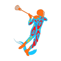 Lacrosse Player - Male | Splash | Colorful | v1