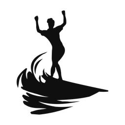 Surfing - Female | Classic | Silhouette | v4