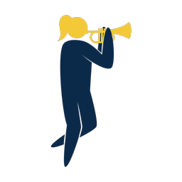 Marching Trumpet Player - Female | Strike | 2 Colored | v1