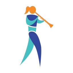 Marching Clarinetist - Female | Motion | 3 Colored | v1