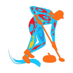 Curling - Male | Splash | Colorful | v1