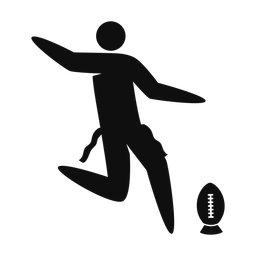 Flag Football Kicker - Male | Strike | Silhouette | v1