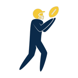 American Football Receiver - Male | Strike | 2 Colored | v2